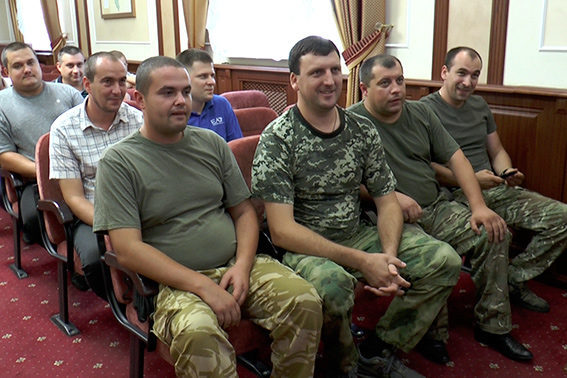 На Прикарпатті зустріли працівників поліції, які повернулися із зони АТО