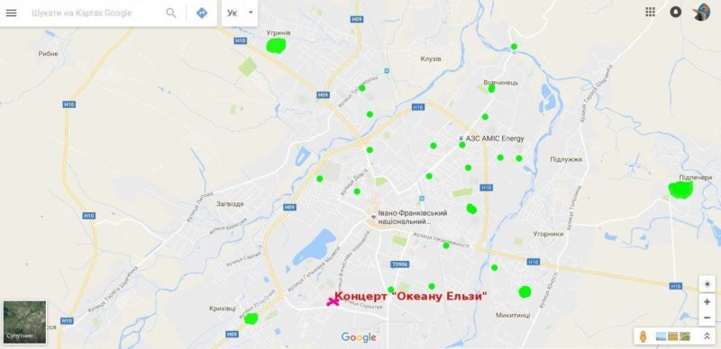 Франківці обговорили, де у місті було чути концерт “Океану Ельзи”(КАРТА)