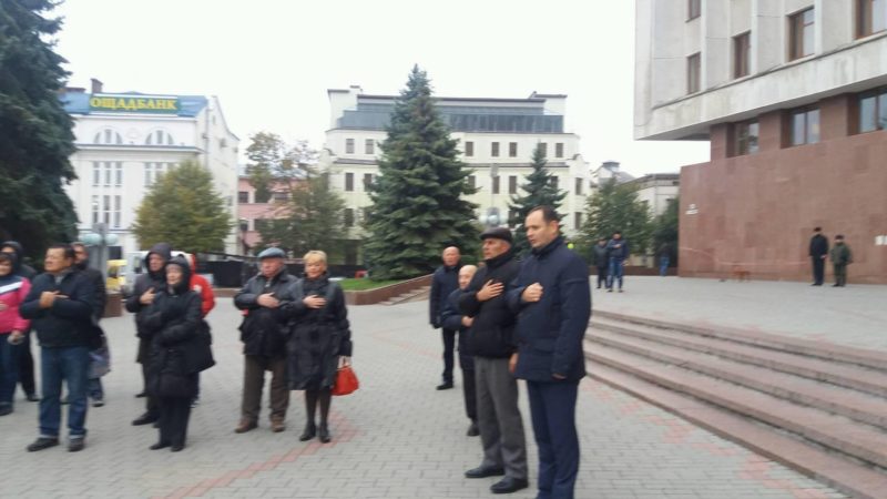 “В України є два вороги – московський агресор і українські олігархи”, – Марцінків на мітингу проти підвищення тарифів (ФОТО)