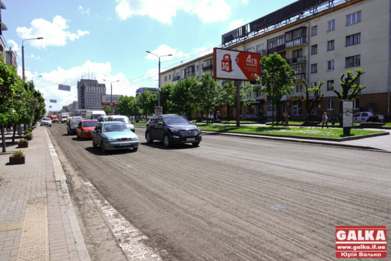 Сьогодні ввечері асфальтуватимуть вулицю Незалежності