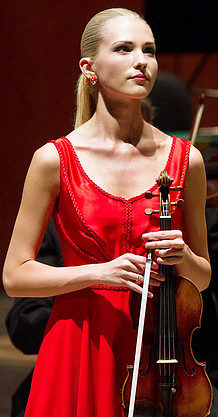 Photo with Paganini's violin, Il Cannone