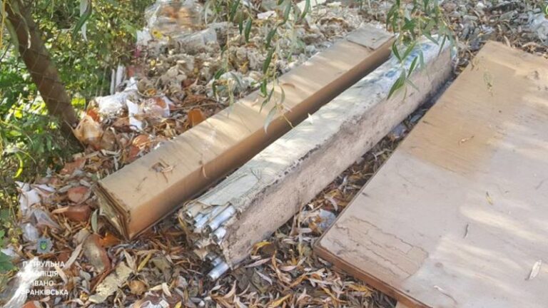 На Коновальця невідомі викинули близько 40 ртутних ламп (ФОТОФАКТ)