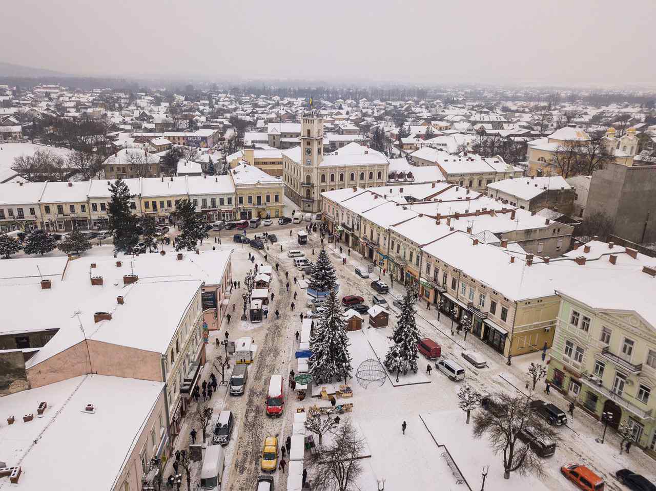 Як виглядає зимова Коломия з висоти пташиного польоту (ФОТО)