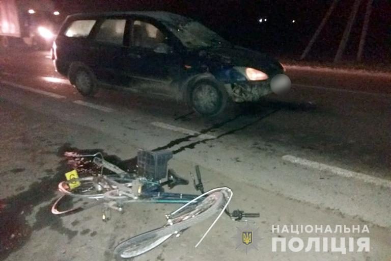Водій, котрий на Калущині збив велосипедиста, був п’яний (ФОТО)