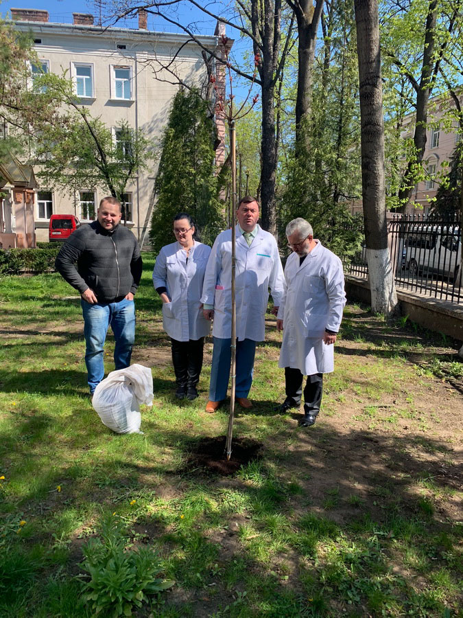 Як франківські медики до Міжнародного астма-дня дерева висаджували (ФОТО)