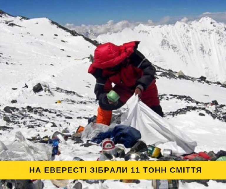 На Евересті зібрали 11 тонн сміття
