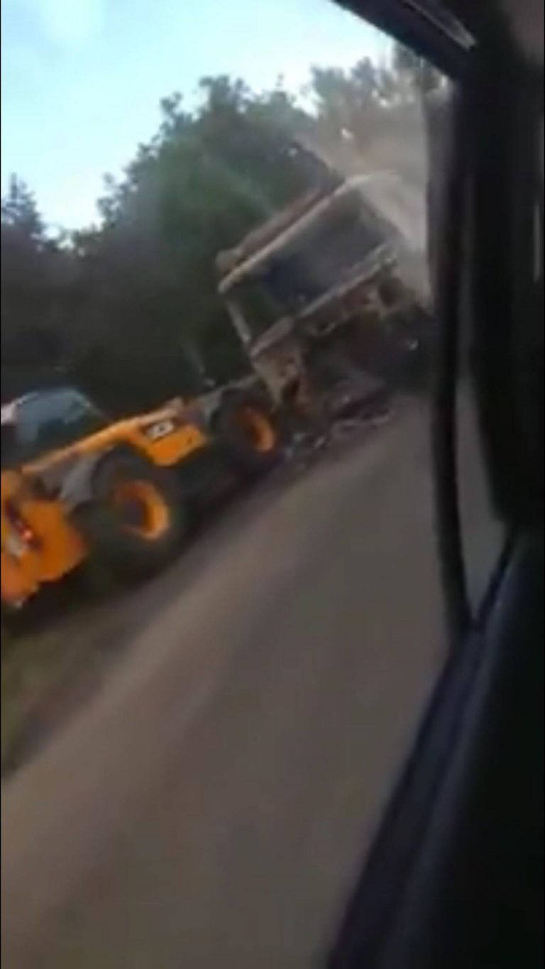 У Тлумацькому районі згорів тягач (ВІДЕО)