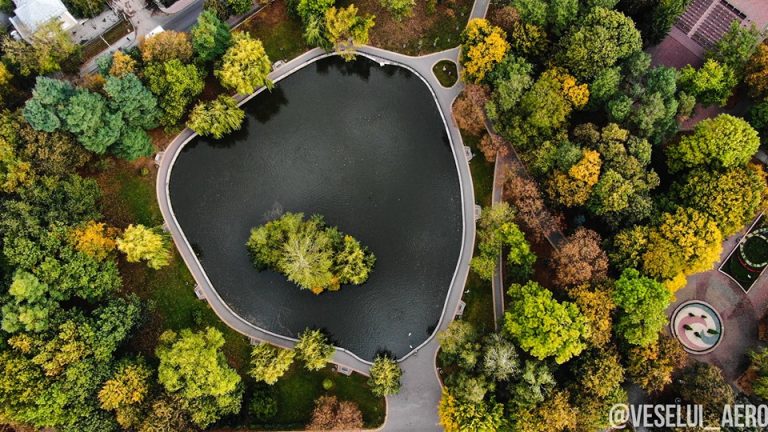 Фотограф показав осінній франківський парк з висоти пташиного польоту (ФОТО)