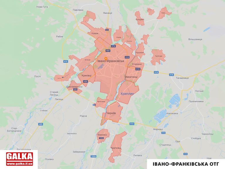 Більший, ніж Барселона та Мілан: яким буде Івано-Франківськ після створення ОТГ (КАРТА)