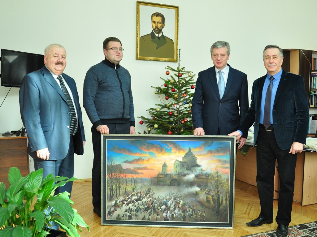 Унікальну картину від франківських студентів-художників отримав Гошівський монастир (ФОТО)
