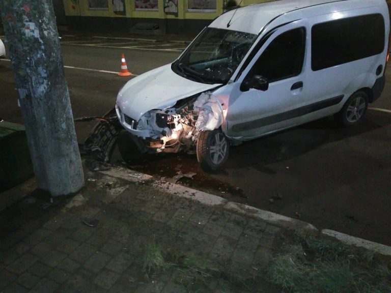 На Гаркуші поломаний “Рено” на швидкості врізався в електроопору, є травмовані (ФОТО)