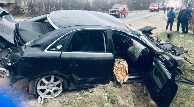 У Долині “Ауді” з’їхав у кювет – водій загинув, пасажир у лікарні (ФОТО)