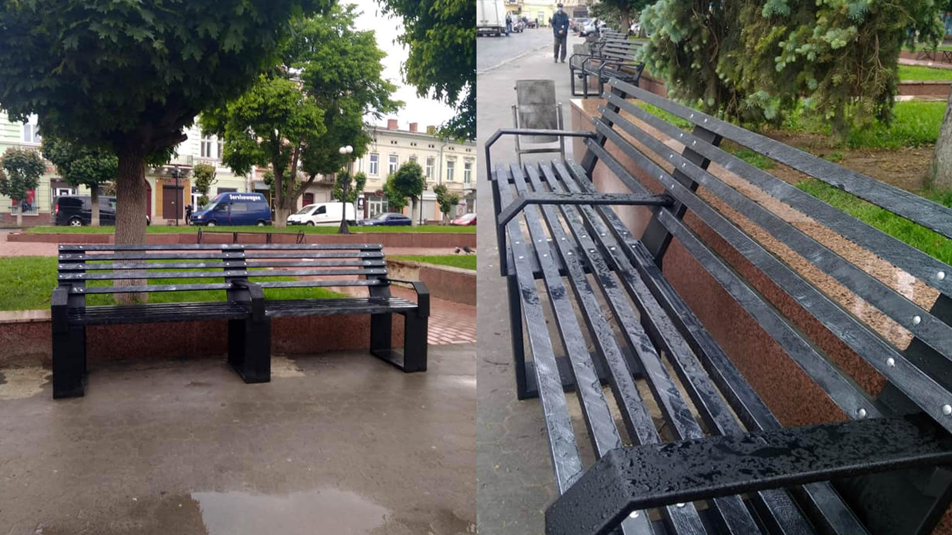 Нові лавки встановили у центрі Коломиї (ФОТО)