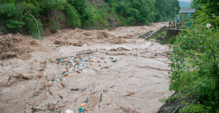 Пластикові пляшки та гілки дерев: у мережі показали бурхливий водоспад Косівський Гук після дощів (ФОТО)