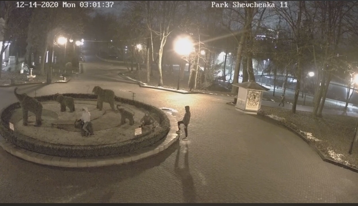 У міському парку молодики понищили “родину слоників” (ВІДЕО)
