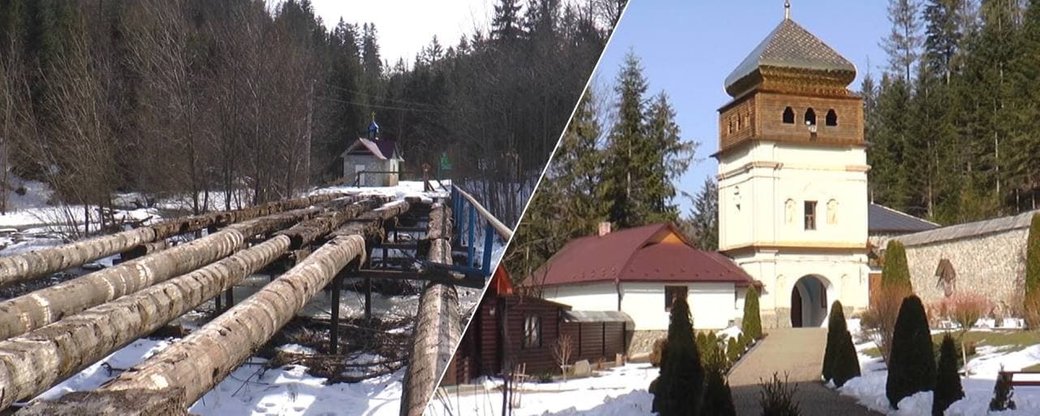 Через зруйновану переправу Манявський монастир втрачає паломників, а село – туристів (ФОТО, ВІДЕО)