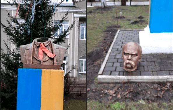 Поліцейські розшукали 18-річних хуліганів, які пошкодили пам’ятник Тарасу Шевченку в Підпечерах