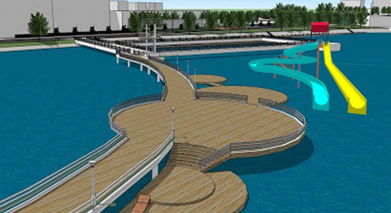 На міському озері встановлять найвищі водні гірки в Україні
