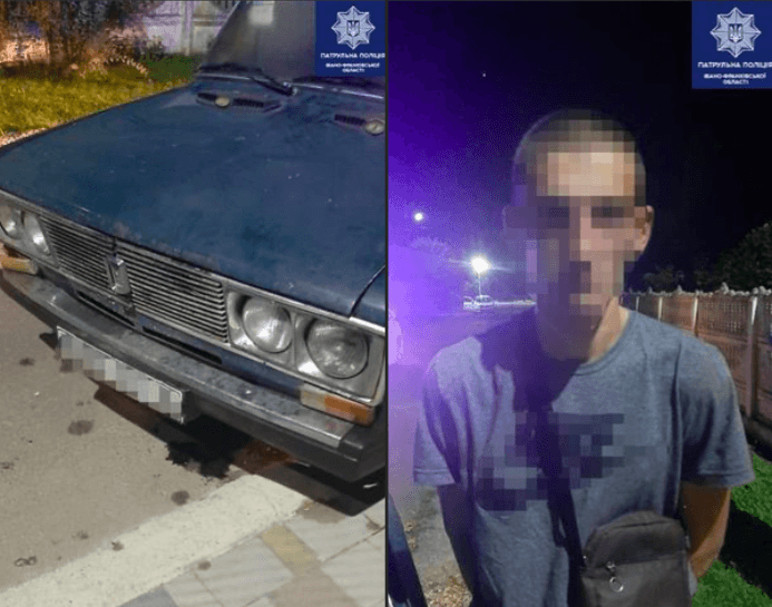 Втікав від патрульних, збив стовпці та був п’яний: у Франківську на водія склали п’ять протоколів (ФОТО)