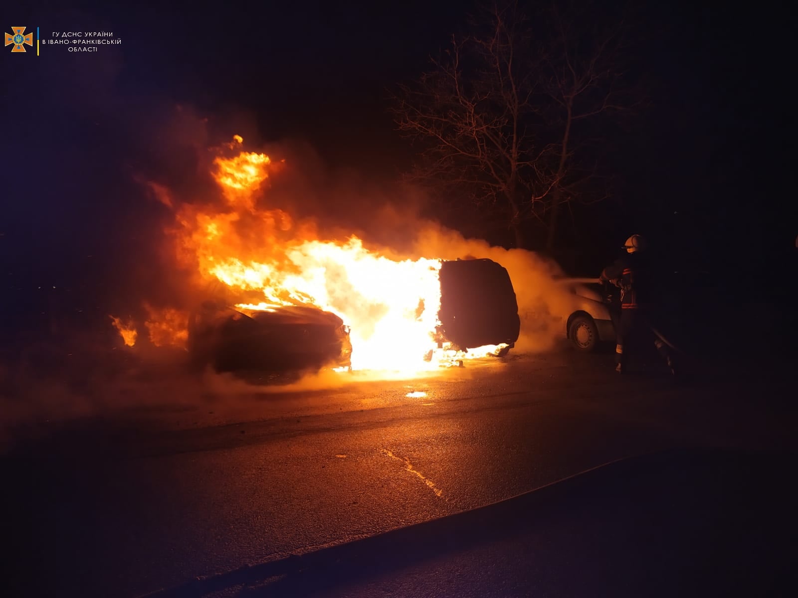 В ДСНС показали наслідки нічних пожеж семи машин у різних районах області (ФОТО)