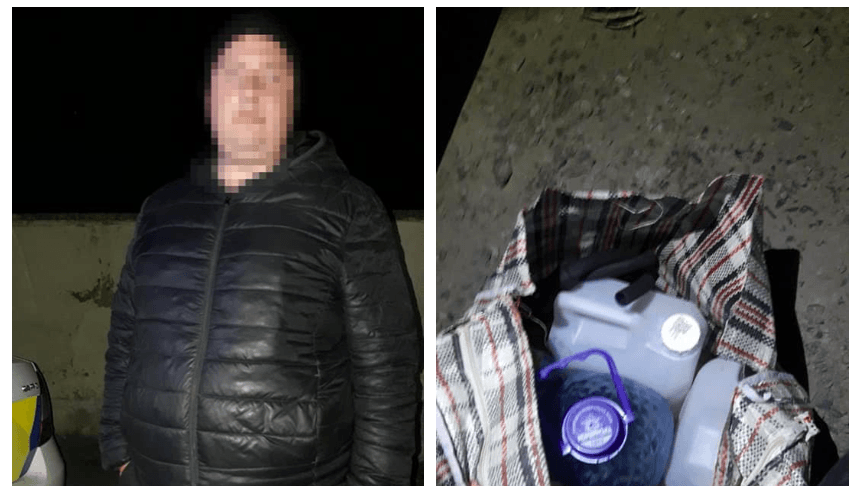 У Франківську спіймали чоловіка, який зливав бензин з автомобіля (ФОТО)