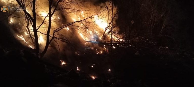 Удосвіта в Тлумачі горіло сміттєзвалище (ФОТО)