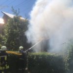 вогнеборці на пожежі каплички
