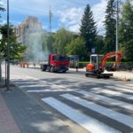 Біля коледжу фізвиховання роботи