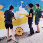 учасники БУР створюють мурал