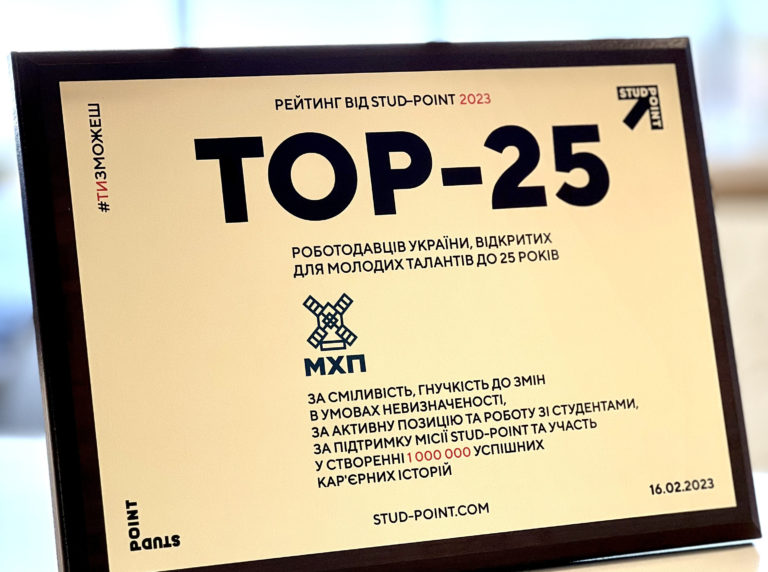 МХП – один з кращих роботодавців відкритих для молодих талантів до 25 років