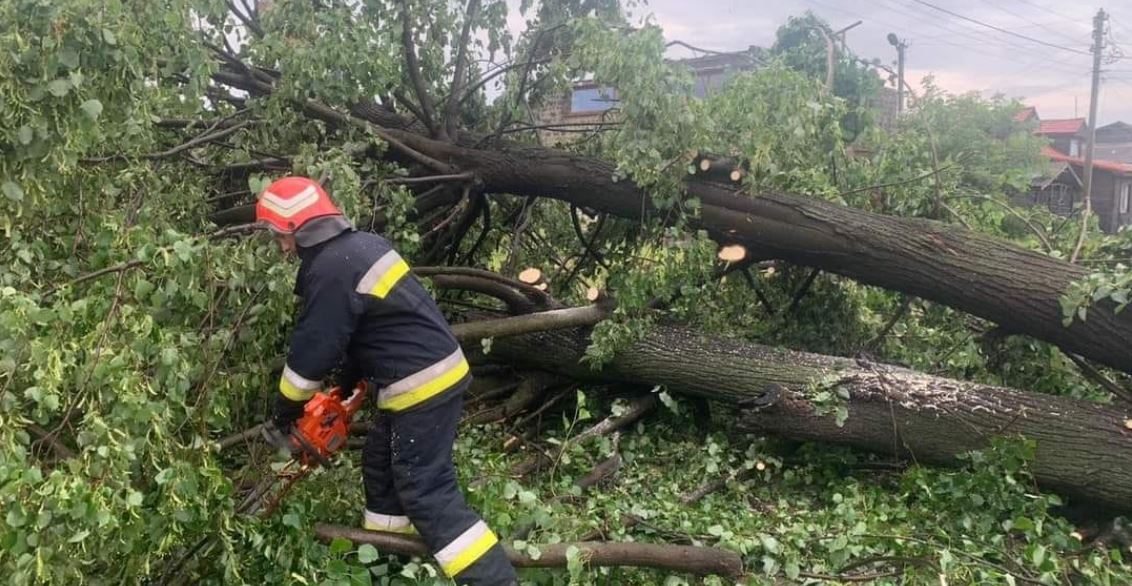 Затоплені підвали та повалені дерева у Франківську та Городенці: з якими наслідками стихії боролись рятувальники (ФОТО, ВІДЕО)