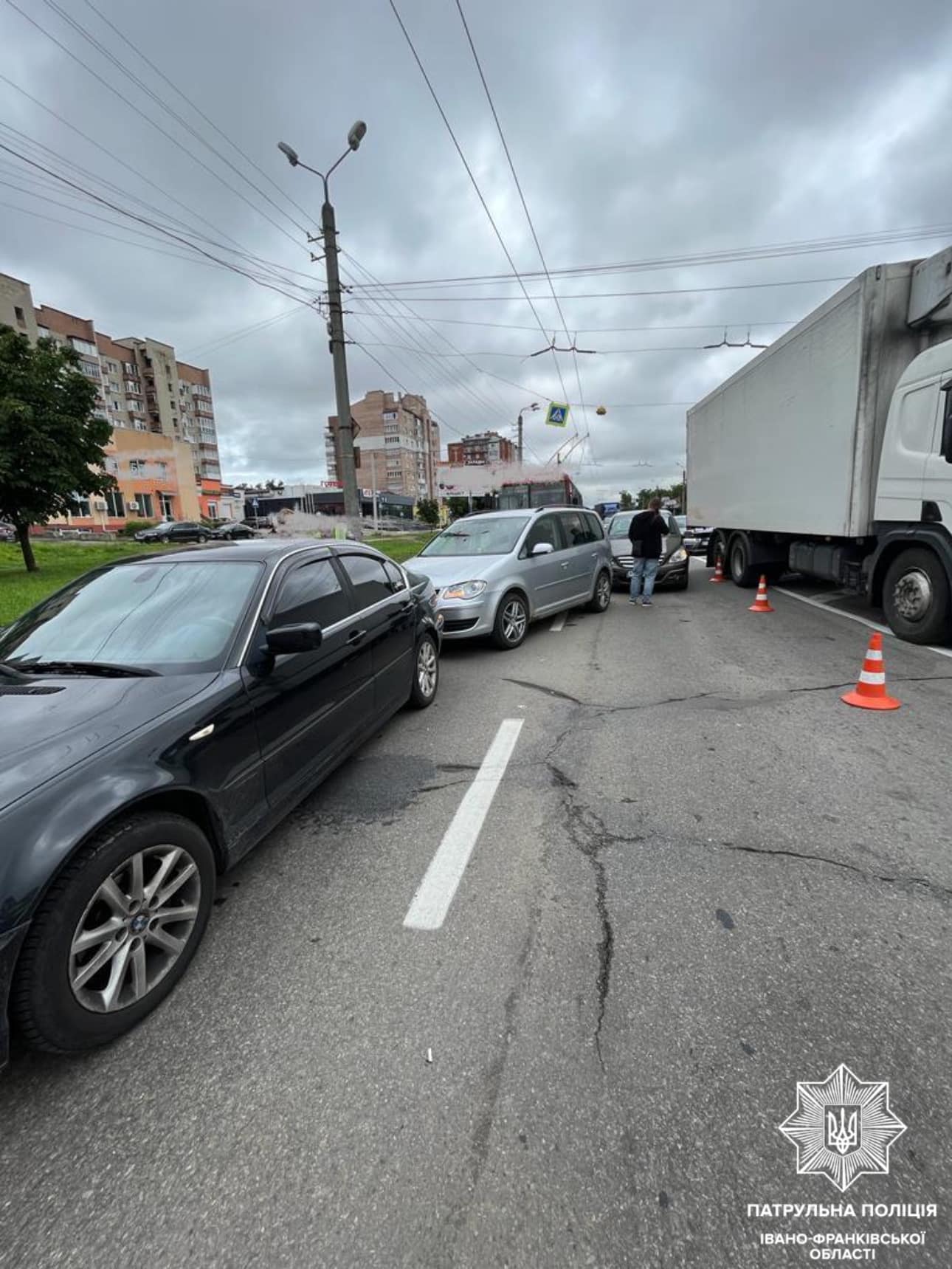 Потрійна ДТП у Франківську: постраждалих немає (ФОТОФАКТ)