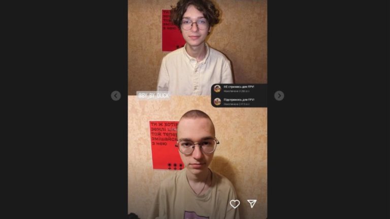 “Кудлатий” збір: калушанин підстригся й зібрав шість тисяч гривень на безпілотники (ФОТО)