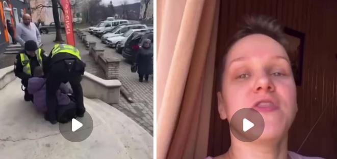 Жінку з Надвірної, яка відома антиукраїнськими висловлюваннями, затримали поліціянти (ВІДЕО)