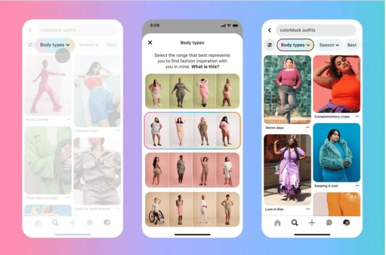 У Pinterest під час пошуку фото з модним вбранням можна буде обрати тип фігури