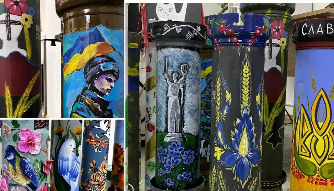 Учні калуських ліцеїв розписують тубуси, щоб допомогти ЗСУ (ФОТО)