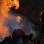 пожежа на місці ракети