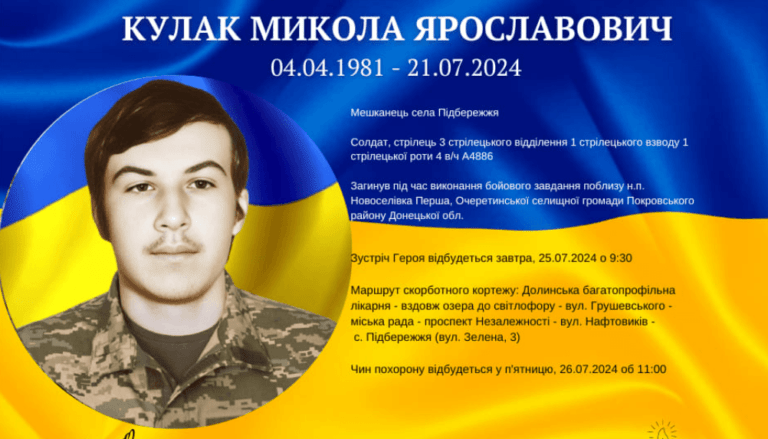 На війні загинув прикарпатець Микола Кулак
