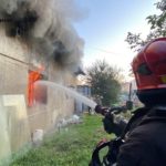 ліквідація пожежі будівлі на Пасічній