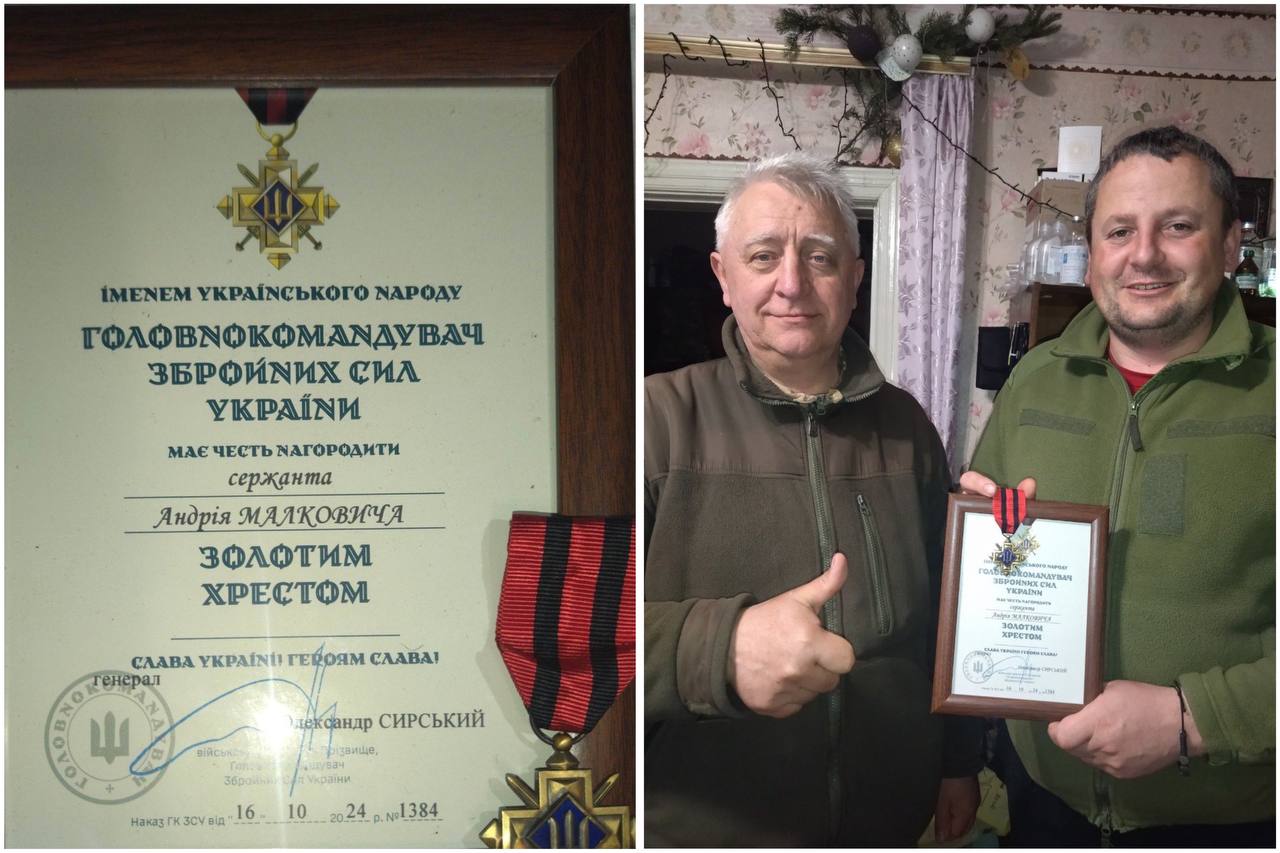 Військовий медик Андрій Малкович з Франківщини отримав “Золотий Хрест” (ФОТО)