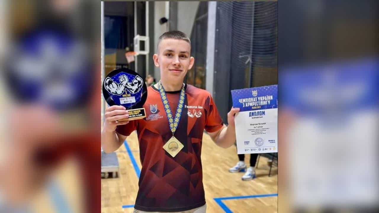 16-річний калушанин Віталій Марчак став чемпіоном України з армреслінгу