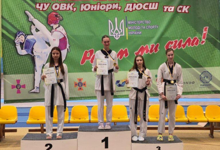 Прикарпатські тхеквондистки вибороли чотири нагороди на чемпіонаті України