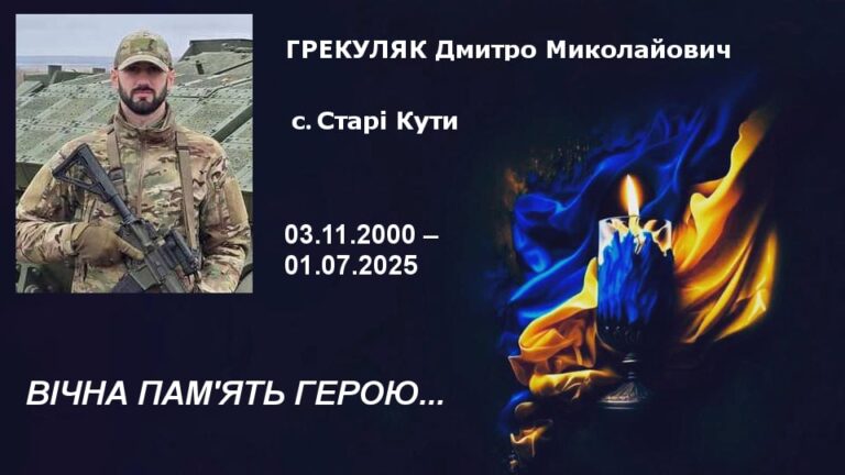 Вважався зниклим безвісти: на війні загинув 24-річний прикарпатець Дмитро Грекуляк