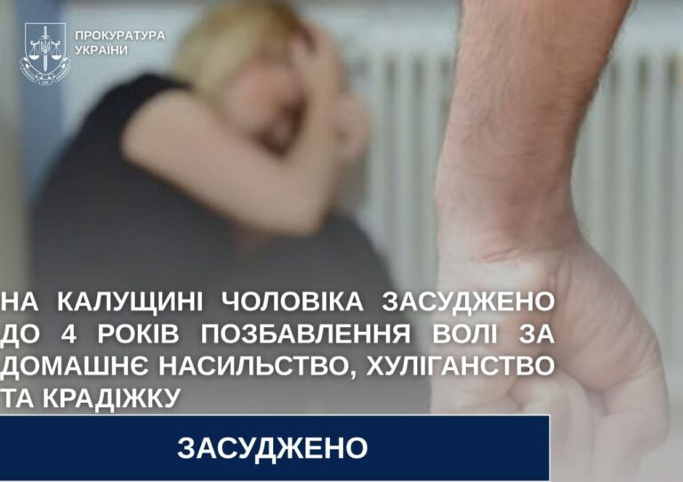 Калушанина засудили до 4 років ув’язнення за побиття сестри, хуліганство і крадіжку