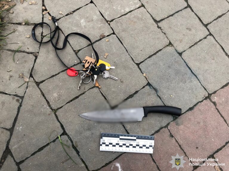 Жінка, яка напала з ножем на перехожих на Стуса, отримала підозру (ФОТО)