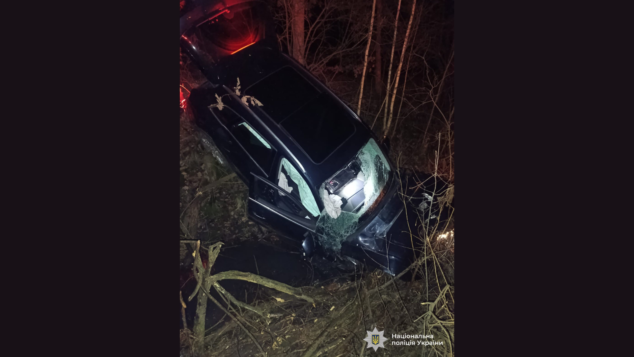 На Калущині Audi перекинулася у кювет: є постраждалі (ФОТОФАКТ)
