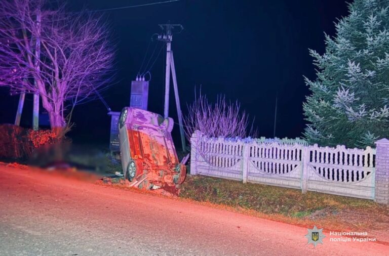 З’їхав у кювет і врізався в стовп: на Косівщині загинув водій Geely (ФОТО)