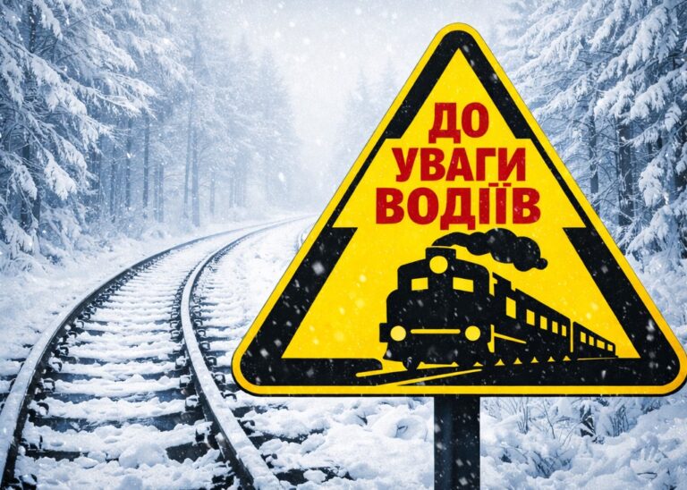 На залізничних переїздах Прикарпаття встановлюють додаткові дорожні знаки