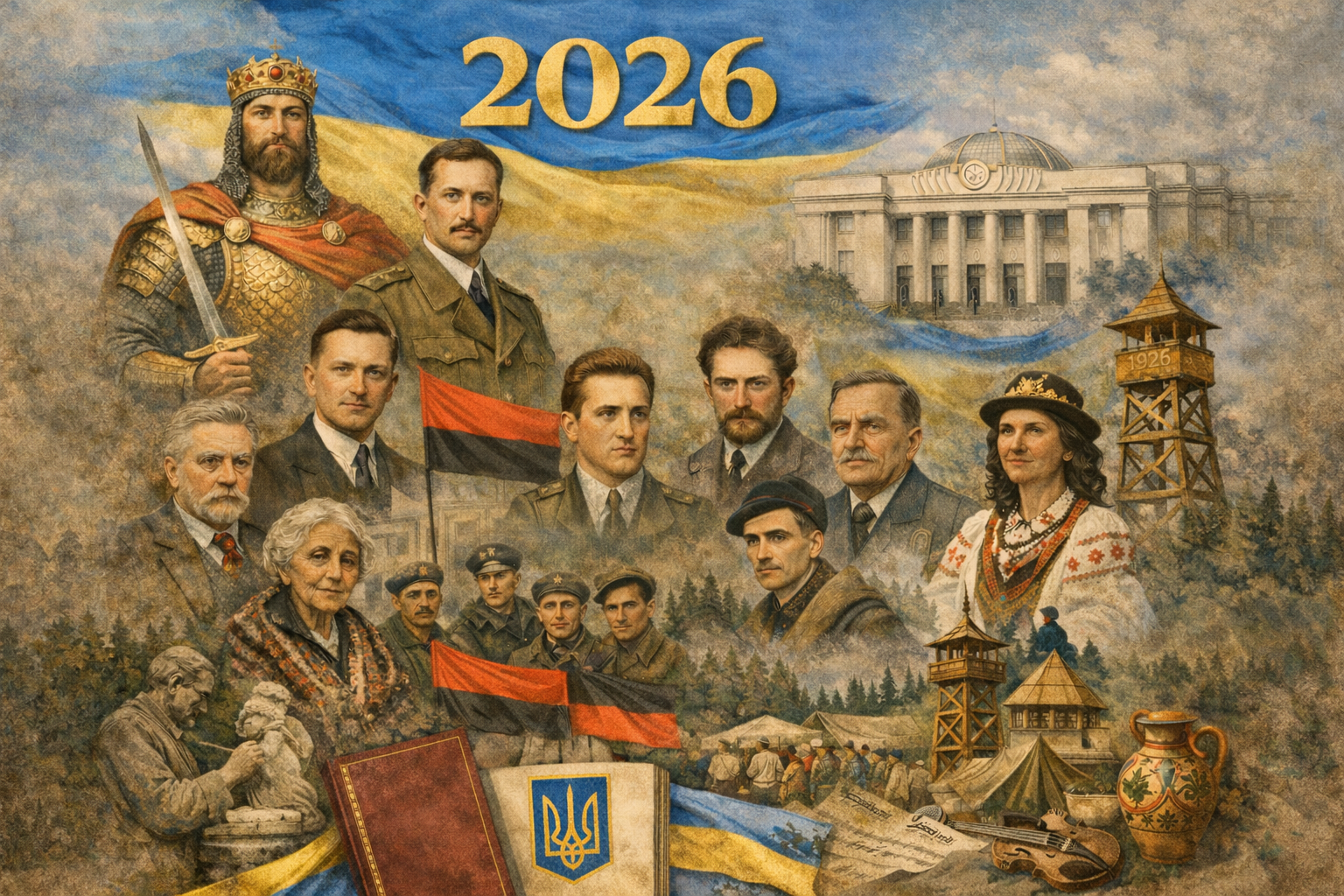 Ювілейні дати 2026 року: історія та діячі Прикарпаття, що формували Україну