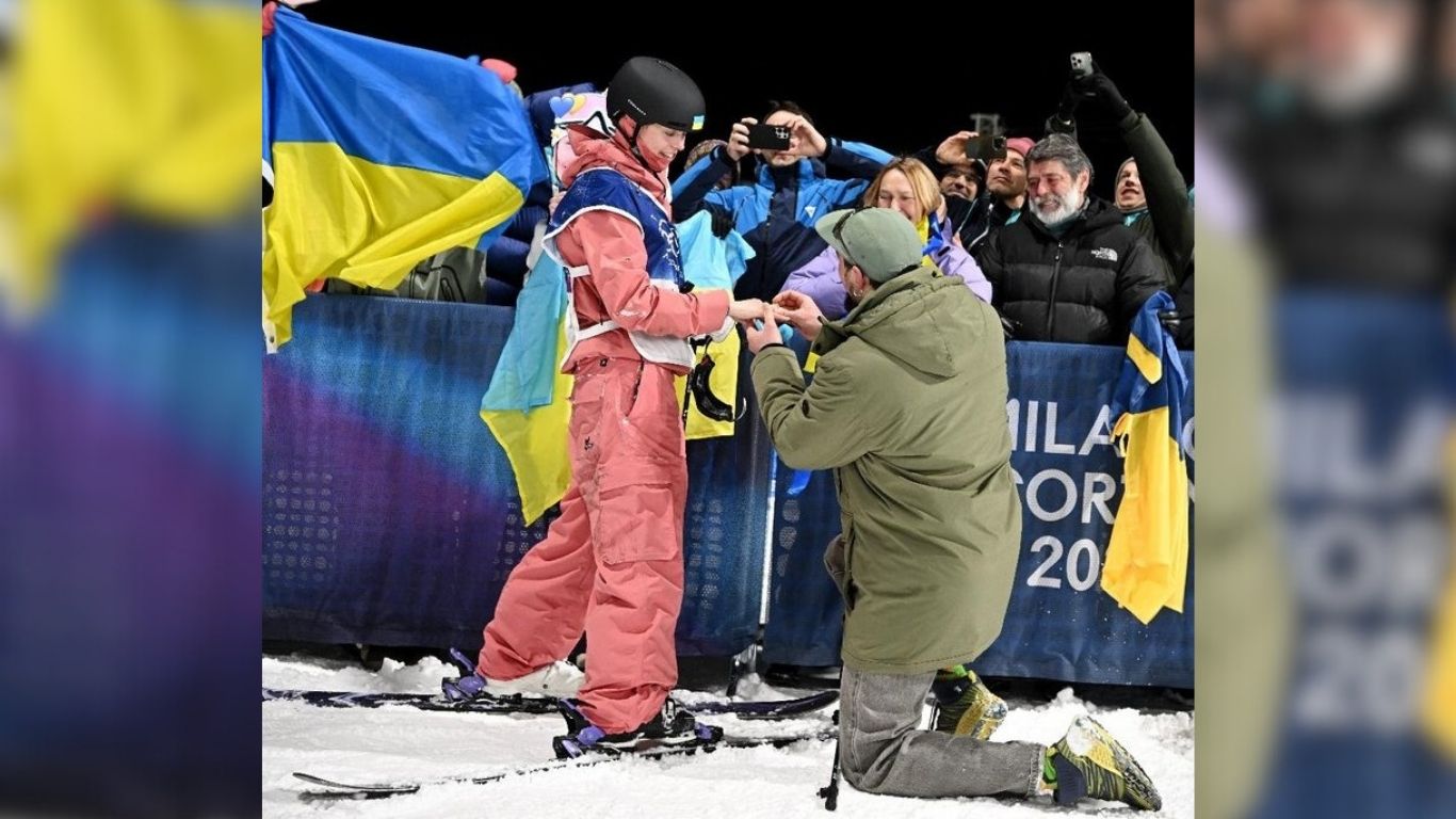 Офіцер ЗСУ з Прикарпаття освідчився українській фристайлістці на Олімпіаді-2026